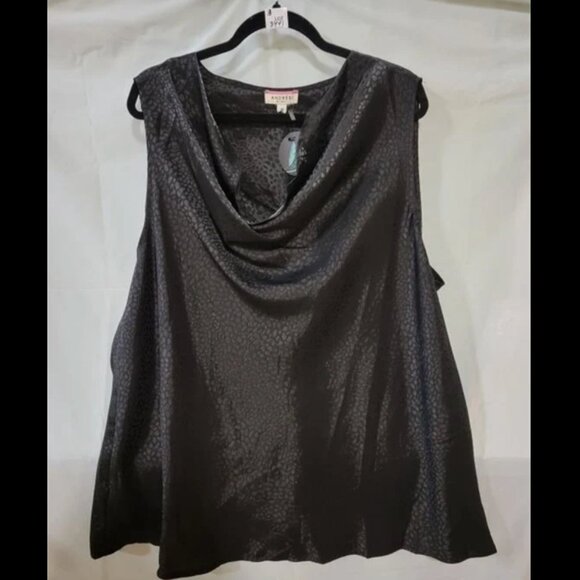 Andree By Unit Black Sleeveless Cowlneck Top sx 3X - Picture 1 of 4